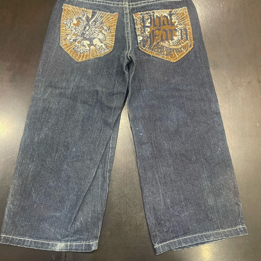 Phat Farm Logo Grey Denim Jean Pants Boys/Youth Sz 4